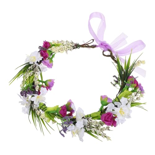 AKOOSY Boho Blüten Haarreif mit Künstlichen Blumen Leichter Langlebiger Bohemian Floral Headband für Mädchen Bequemer Haarschmuck für Hochzeit Strandurlaub Fotoshooting Festival von AKOOSY