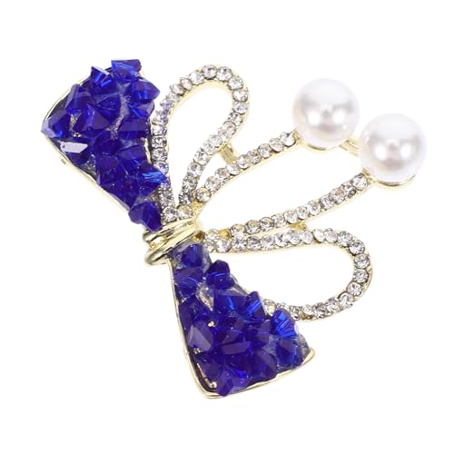 AKOOSY Bowknot Brosche mit Strasssteinen Modische Anstecknadel für Damen Vielseitiger Schmuck für Kleidung Schals und Kleider zu Halloween Hochzeit und Alltag von AKOOSY