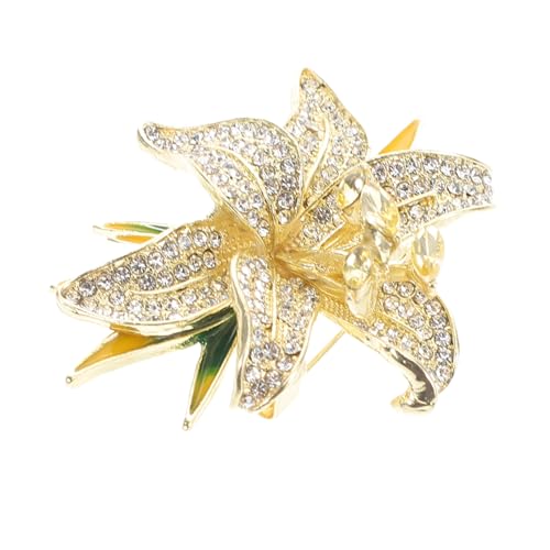 AKOOSY Brosche Damen Blume mit Funkelnden Strasssteinen Anstecknadel für Kleidung und Stola Modisches Accessoire für Anzug und Schal Vielseitiger Schmuck für Damen von AKOOSY