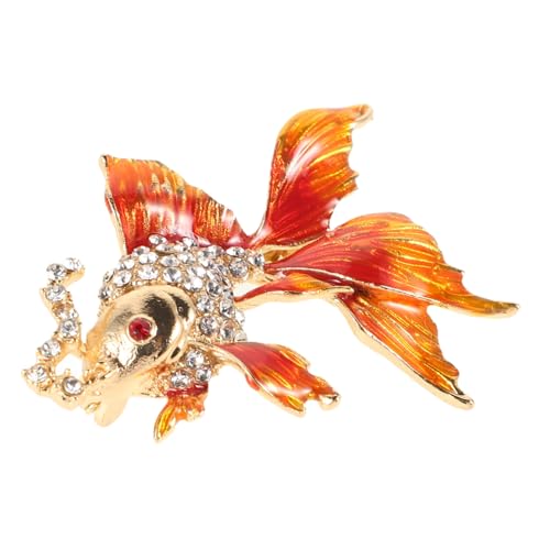 AKOOSY Dekorative Goldfisch Brosche Für Damen Anstecknadel Aus Hochwertigem Material Zum Fixieren Und Verschönern Von Schals Und Kleidungsstücken Für Partys Und Festliche Anlässe von AKOOSY