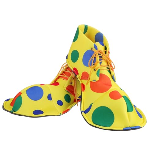 AKOOSY Bunte Clownschuh Überzieher Unisex Verstellbar Langlebig Comedy Kostüm Zubehör Für Karneval Fasching Halloween Mottoparty Erwachsene von AKOOSY
