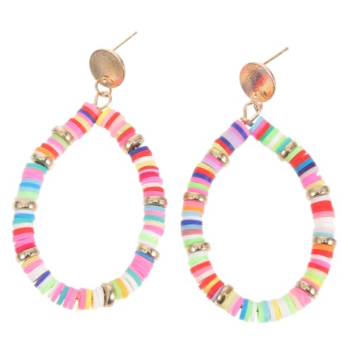 AKOOSY Perlenohrringe Bunt Für Damen Baumelnde Ohrringe Mit Perlen Trendige Tropfenohrringe Strandstyle Mehrfarbige Frauenohrringe Modischer Schmuck Für Urlaub Und Alltag von AKOOSY