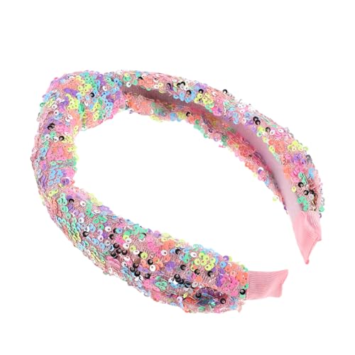 AKOOSY Buntes Pailletten Haarband Damen Geknotetes Stirnband Elastischer Haarreif Mädchen Haarschmuck Modisch für Alltag und Besondere Anlässe von AKOOSY