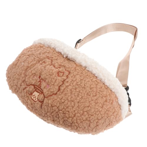 AKOOSY Cartoon Bestickte Bauchtasche Damen Plüsch Kleiner Fanny Pack Hüfttasche Strapazierfähiges Material Alltagstasche Für Handy Schlüssel Kosmetik von AKOOSY