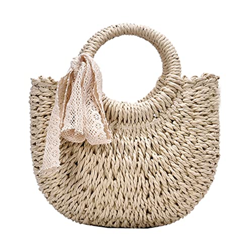 AKOOSY Chic Strandtasche Damen Woven Umhängetasche Vielseitige Aufbewahrungstasche für Strand Einkaufen und Freizeit Robustes Material AKOOSY Chic Strandtasche Damen Woven Umhängetasche Vielseitige Aufbewahrungstasche für Strand Einkaufen und Freizeit Robustes Material von AKOOSY
