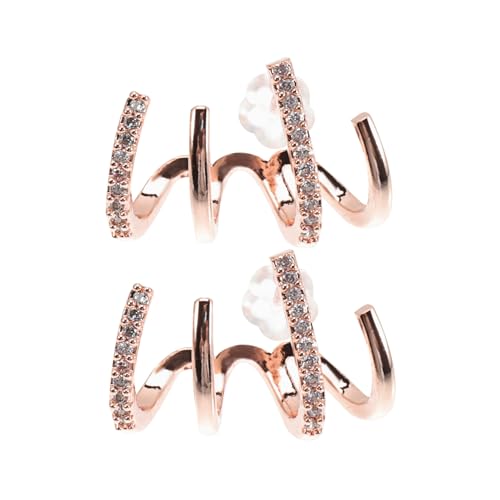 AKOOSY Claw Manschettenohrringe Damen Roségold mit Zirkonia Leichte Ohrstecker Ohrmanschette Eleganter Statement Schmuck für Alltag und Party Komfortabel und Formstabil AKOOSY Claw Manschettenohrringe Damen Roségold mit Zirkonia Leichte Ohrstecker Ohrmanschette Eleganter Statement Schmuck für Alltag und Party Komfortabel und Formstabil von AKOOSY