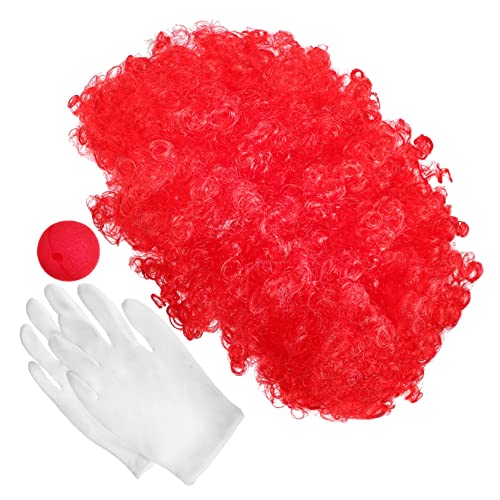 AKOOSY Clown Perücke Und Nase Mit Handschuhen Für Karneval Bühne Party Fotoshootings Cosplay Requisiten von AKOOSY