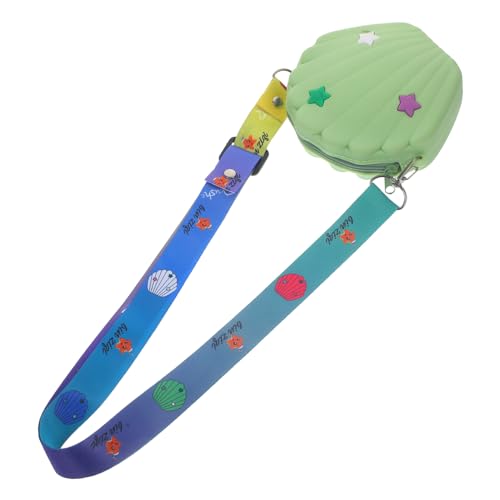 AKOOSY Crossbody Bag Muscheltasche aus Grünem Silikon mit Reißverschluss Shell Shape Geldbörse mit Großer Kapazität für Damen Vielseitige Umhängetasche für Alltag und Outdoor von AKOOSY