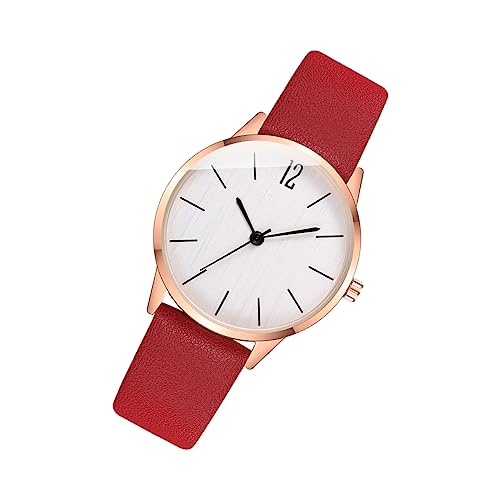 AKOOSY Damen Armbanduhr PU Quarz Uhr für Schule Freizeit Verstellbares Armband Modisches Design für Perfektes für Freundinnen von AKOOSY