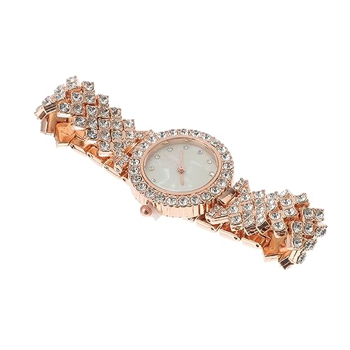 AKOOSY Damen Armbanduhr mit Zirkonia Besatz Frauen Uhr für Casual Anlässe Bequemes Tragegefühl Einfach Verstellbar Elegantes Design mit Römischen Ziffern von AKOOSY
