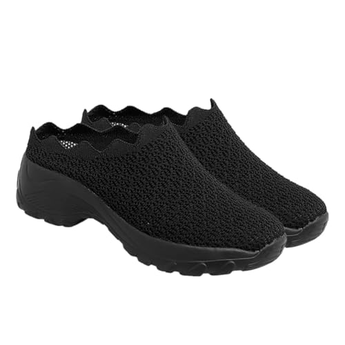 AKOOSY Damen Casual Schuhe mit Dicker Sohle Atmungsaktiv rutschfest Modische Freizeitschuhe für Arbeit und Alltag Leicht Langlebig Vielseitig für Sommer und Sport von AKOOSY