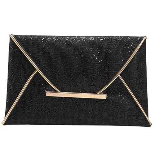 AKOOSY Damen Clutch Tasche Umschlag Geldbörse Kleines Portemonnaie mit Münzfach Modische Abendtasche Handtasche Schwarz Langlebig und Strapazierfähig für Alltag und Besondere Anlässe von AKOOSY