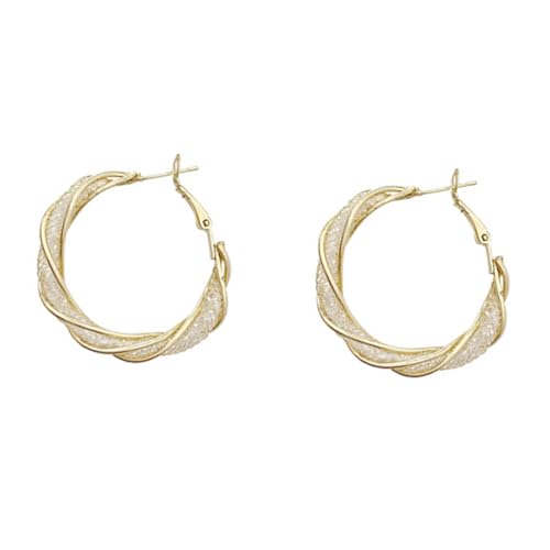 AKOOSY Damen Creolen Ohrringe aus Kupfer Hohl Gedreht Leichtes Statement Schmuckstück für Alltag und Büro Kleine Hoop Ohrringe für Frauen AKOOSY Damen Creolen Ohrringe aus Kupfer Hohl Gedreht Leichtes Statement Schmuckstück für Alltag und Büro Kleine Hoop Ohrringe für Frauen von AKOOSY