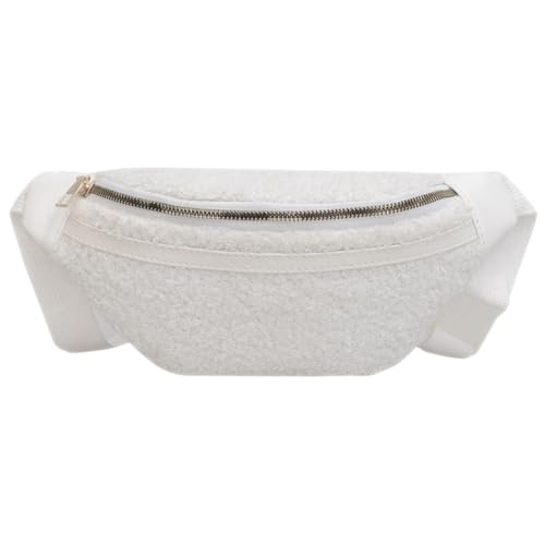 AKOOSY Bauchtasche Für Damen Aus Plüsch Hüfttasche Zum Laufen Wandern Reisen Und Sport Verstellbarer Schultergurt Für Praktischen von AKOOSY