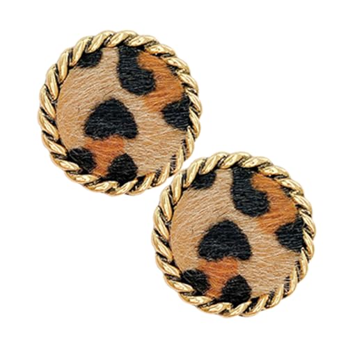AKOOSY Damen Ohrringe Leopard Muster Creolen Leicht Elegant Modisch Alltag Party Schmuck von AKOOSY