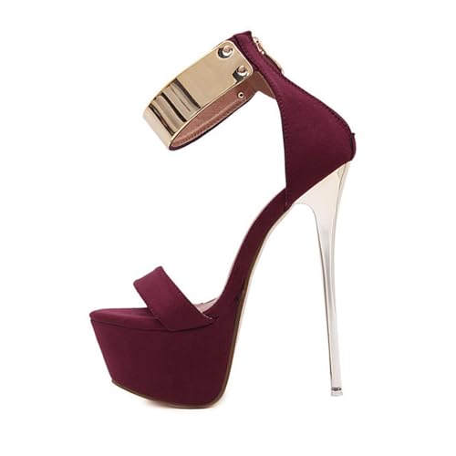 AKOOSY Damen Sandalen mit Dünnem High Heel Modisch Atmungsaktiv Rutschfeste Sommerschuhe für Frauen Stilvoll für Strand und Alltag von AKOOSY