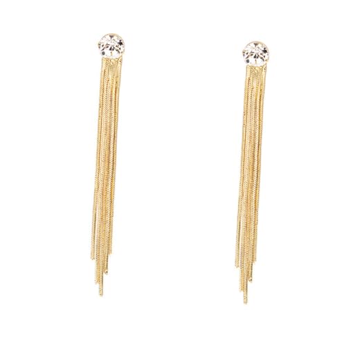 AKOOSY Dangle Tassel Ohrringe mit Schlangen Knochenkette und Funkelnden Strasssteinen Lange Ohrringe für Damen Modischer Schmuck für Alltag und von AKOOSY