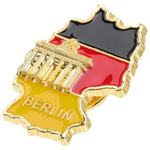 AKOOSY Deutschland Flaggen Anstecker aus Metall Patriotische Brosche mit Tropfen Öl Design Modischer Pin Clip für Besondere Anlässe und Alltag Eleganter Schmuck für Damen und Herren von AKOOSY