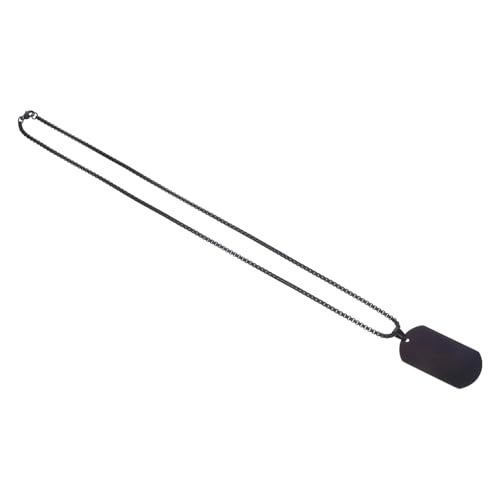 AKOOSY Dog Tag Halskette Herren Titanium Anhänger Schwarz Military Stil Robust Langlebig für Freund Vater von AKOOSY