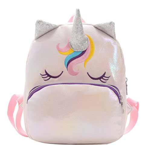 AKOOSY Einhorn-Rucksack Für Junge Mädchen Mit Viel Platz Für Bücher Und Andere Dinge Leicht Und Kompakt Für Mädchen Studentinnen Und Frauen Mit Bequemem Schultergurt Und Leichtgängigem Re von AKOOSY