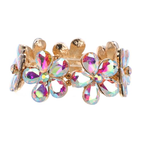 AKOOSY Elastischer Armreif Damen mit Blumen Flexibles Metallarmband Langlebig und Farbbeständig Femininer Schmuck für Hochzeit Party und AKOOSY Elastischer Armreif Damen mit Blumen Flexibles Metallarmband Langlebig und Farbbeständig Femininer Schmuck für Hochzeit Party und von AKOOSY