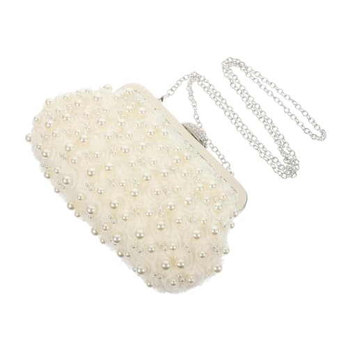 AKOOSY Elegante Perlen Abendtasche Damen Clutch mit Funkelnden Strasssteinen Leichte Kleine Handtasche für Hochzeit Party Ball und Festliche Anlässe Modisch und Strapazierfähig für von AKOOSY