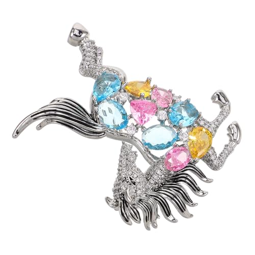 AKOOSY Elegante Pferdebrosche mit Bunten Strasssteinen Leichter Stilvolles Tier-anstecknadel-accessoire für Damen und Herren Passend zu Anzügen Pullovern Kleidern und Jacken von AKOOSY
