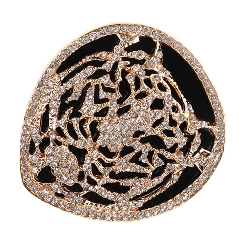 AKOOSY Elegante Tigerkopf brosche mit Strassbesatz Langlebige Legierung Leicht und Kompakt Modisches Damen bekleidungszubehör für Anzüge Mäntel Schals und Besondere Anlässe von AKOOSY