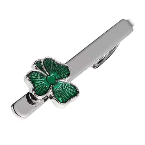 AKOOSY Krawattenklammern Für Herren Aus Metall Dekorative Kleeblatt-form Für Anzüge Krawattensicherungen Für Feste Und Bankette Stilvolle Accessoires Für Business-outfits von AKOOSY