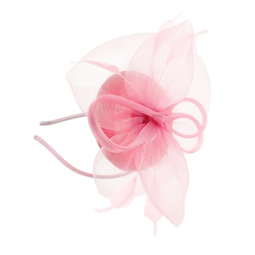 AKOOSY Elegantes Fascinator Haarreif mit Federn und Netzstoff Kleines Vintage Topper Accessoire Leichtes Haarschmuck accessoire für Braut Hochzeit Tea Party und Festliche Anlässe von AKOOSY