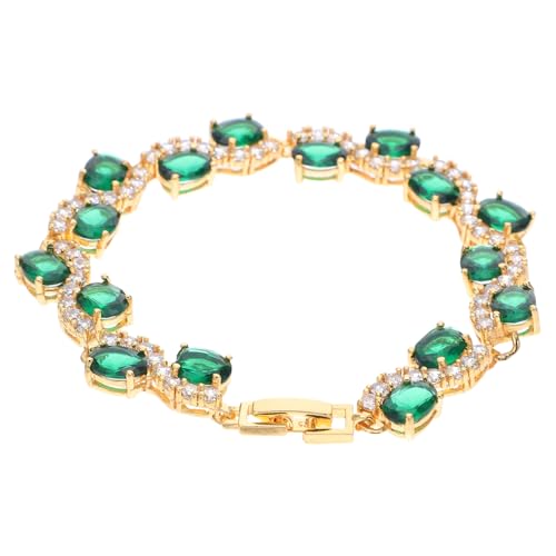 AKOOSY Armband Für Damen Grüner Edelstein-touch Handgefertigtes Damenarmband Modearmband Mit Edelstein Armband Für Party Und Jubiläumsgeschenk Hypoallergen Und Leicht Für von AKOOSY