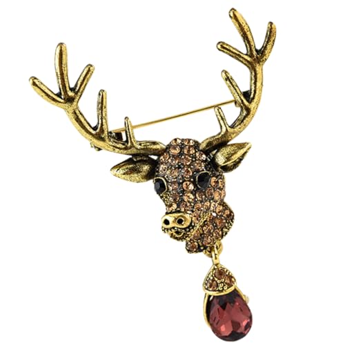 AKOOSY Elk Brooch Retro Anstecknadel für Kleidung Schals Hüte Vintage Brosche für Besondere Anlässe Tägliches zu Weihnachten oder Geburtstagen von AKOOSY