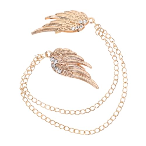 AKOOSY Engelsflügel Brosche mit Quasten kette Metall Anstecknadel für Mantel und Hemd Langlebige Zinklegierung Modisches Accessoire für Herren und Damen Vielseitig für Formelle und von AKOOSY