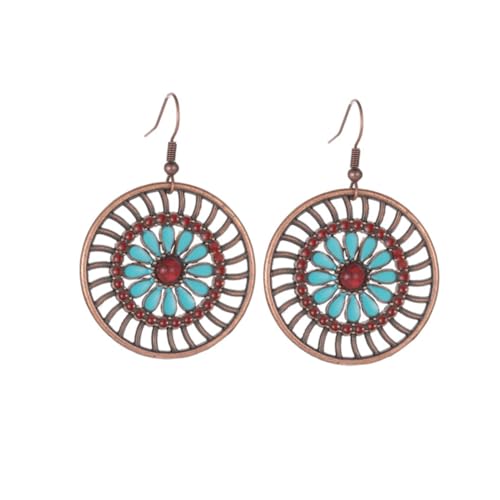 AKOOSY Fashion Dangler Ohrringe Damen Rund Hollow Out Earbob Vintage Ohrhänger Kreativer Ohrschmuck für Alltag und AKOOSY Fashion Dangler Ohrringe Damen Rund Hollow Out Earbob Vintage Ohrhänger Kreativer Ohrschmuck für Alltag und von AKOOSY