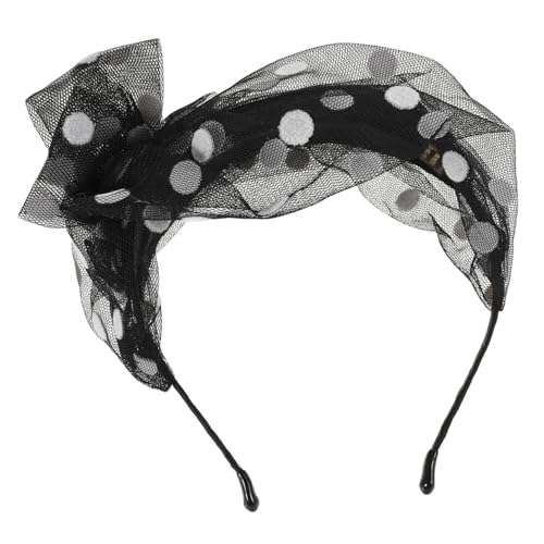 AKOOSY Netz-haarband Für Damen Breites Stirnband Mit Schleife Elegantes Haar-accessoire Für Teepartys Hochzeiten Und Alltag von AKOOSY