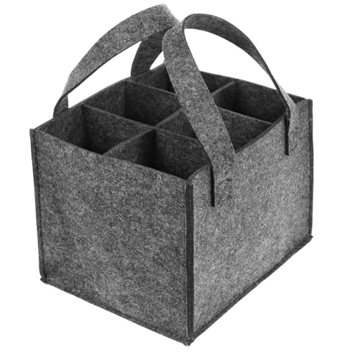 AKOOSY Filz Weinflaschentasche Flaschen Aufbewahrungstasche Tragbar Robust Stilvoll Rotwein Tragetasche für Urlaub und Bar von AKOOSY