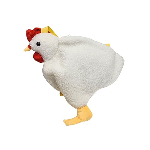 AKOOSY Fluffy Cartoon Huhn Schultertasche Plüsch Handtasche Leicht Kompakt Verstellbar Freizeit Umhängetasche Für Damen Alltag Shopping Party von AKOOSY