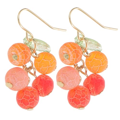 AKOOSY Fruchtige Orangenschmuck Ohrringe Damen Obst Anhänger Dangle Ohrschmuck Leicht Alltag Festival von AKOOSY
