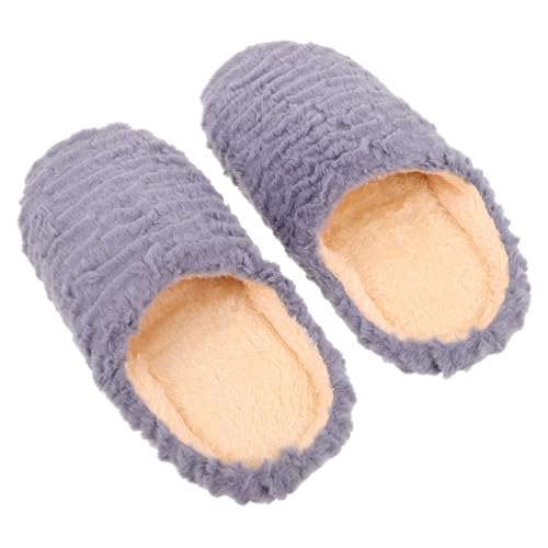 AKOOSY Geräuschlose Hausschuhe für Damen und Herren Weiche Rutschfeste Sohlen Warme Fütterung Atmungsaktiv und für Frühling Herbst und Winter von AKOOSY