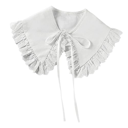 AKOOSY Falscher Kragen Für Frauen Aus Spitze Mit Besticktem Design Abnehmbarer Falscher Kragen Zum Tragen Mit Hemden Blusen Und Pullovern von AKOOSY