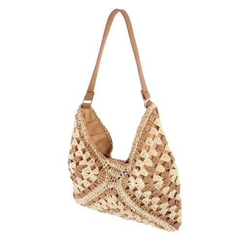 AKOOSY Gewebte Strandtasche Damen Leichte Umhängetasche Stylische Umhängetasche Zartem Design Urlaub Strandbesuche Handgefertigt Robustem AKOOSY Gewebte Strandtasche Damen Leichte Umhängetasche Stylische Umhängetasche Zartem Design Urlaub Strandbesuche Handgefertigt Robustem von AKOOSY