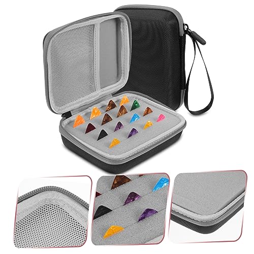 AKOOSY Gitarre Plektrum Aufbewahrungsbox mit Robusten Plektren Praktischer Langlebiger Gitarren Zubehör Organizer Tragbare Pick Halterung für Gitarristen Schwarz Zufällige Farbe von AKOOSY