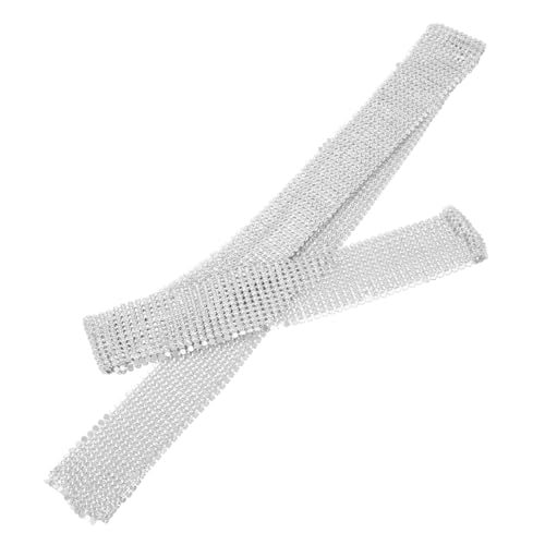 AKOOSY Glitzer Silber Pailletten Halstuch Dünne Krawattenschals Party Abend Langer Schal Hijab von AKOOSY