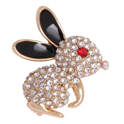 AKOOSY Kaninchen Brosche Legierung Strass Broschennadel Anstecknadel für Damen Schmuck für Kleidung Pullover Schals und Taschen von AKOOSY