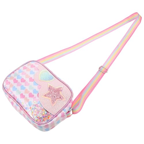 AKOOSY Glitzernde Umhängetasche mit Großem Fassungsvermögen Verstellbarer Schulterriemen Meeresfarbenes Design Robuste Pailletten für Mädchen Alltag Schule und Feste von AKOOSY