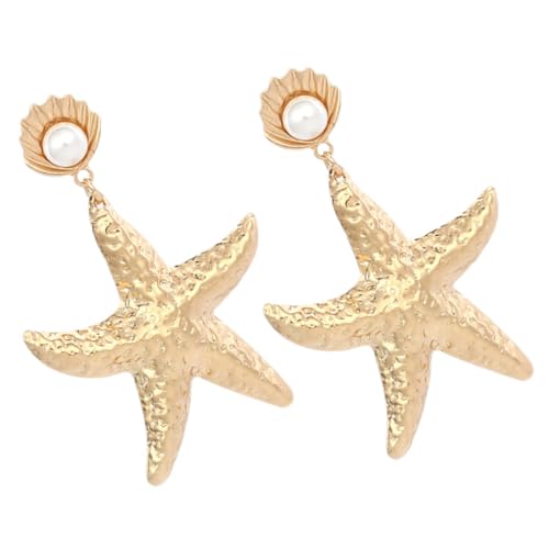 AKOOSY Goldene Muschel Perlen Ohrringe Damen Meerjungfrau Schmuck Leicht Elegant Strand Brautschmuck Ocean Ohrstecker AKOOSY Goldene Muschel Perlen Ohrringe Damen Meerjungfrau Schmuck Leicht Elegant Strand Brautschmuck Ocean Ohrstecker von AKOOSY