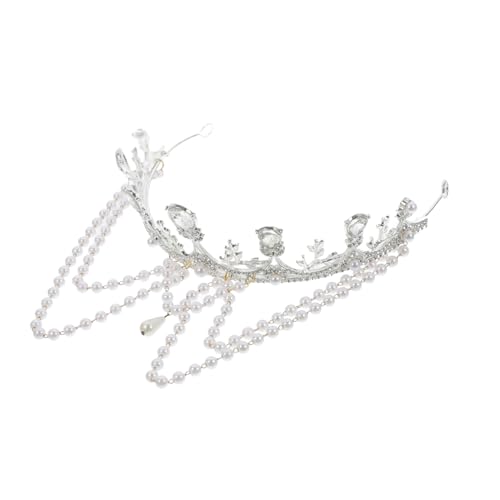 AKOOSY Gothic Braut Haarschmuck Strass Krone Damen Haarreif Hochzeit Party Kopfschmuck für Cosplay Festliche Anlässe von AKOOSY