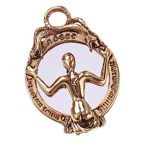 AKOOSY Gothic Skelett Brosche Goldfarbene Punk Anstecknadel Vielseitig als Kleidungsschmuck und Halskettenanhänger für Damen Shirts Schals Mäntel von AKOOSY