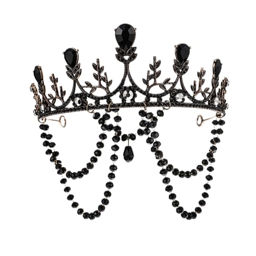 AKOOSY Gothic Stil Braut Haarband Hochwertige Metall Tiara Krone Damen Diadem Hochzeit Haarschmuck Festliche Kopfbedeckung für Fotos und Besondere Anlässe von AKOOSY