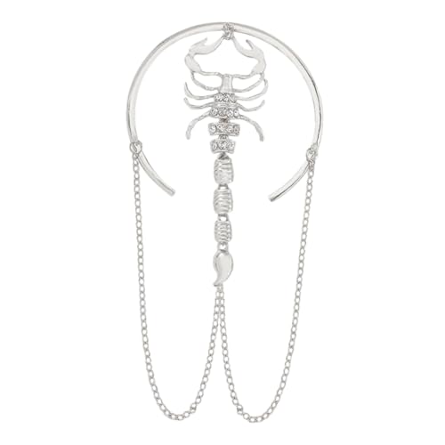 AKOOSY Gothischer Armreif mit Strasssteinen Verstellbares Oberarm Armband für Damen Langlebiges Elegantes Arm Cuff Schmuck Geschenk von AKOOSY